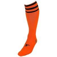 Precision 3 Stripe Pro Football Socks Junior Tangerine/Black J12-2