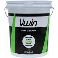 Uwin Tennis Balls Level 1 Youth Rubber Felt Green Pack of 72