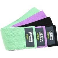 Urban Fitness Unisex (Set 3) Urban Fitness Fabric Resistance Band Loop Set of 3 15 Inch, White, One Size UK