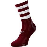 Precision Sports Socks Junior Mid Pro Hooped Maroon/White J12-2