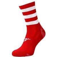 Precision Sports Socks Junior Mid Pro Hooped Red/White 3-6