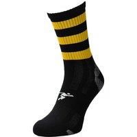 Precision Sports Socks Junior Mid Pro Hooped Black/Amber 3-6