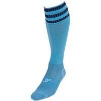 PT 3 Stripe Pro Football Socks Boys Sky/Navy