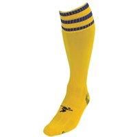 PT 3 Stripe Pro Football Socks LBoys Yellow/Royal