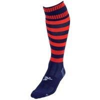 Precision Hooped Pro Football Socks Junior (navy/Red, 3-6)