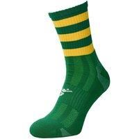 Precision Sports Socks Junior Mid Pro Hooped Green/Goldprecision J12-2