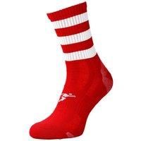 Precision Sports Socks Junior Mid Pro Hooped Red/White J12-2