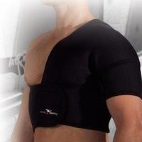 Precision Training Neoprene Half Shoulder Support (Left) - Black/Red, Medium