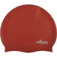 Swimtech Silicone Swim Cap Red Red, Red, One Size, UTRD265_6