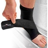 Precision Training Neoprene Ankle with Strap Support - Black/Red, Large