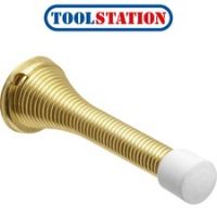 Spring Door Stop Brass Finish