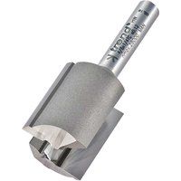 Trend Professional Straight Two Flute Router Cutter, 1/4 Inch Shank, 20mm Cut Diameter & 25mm Cut Length, Tungsten Carbide Tipped, 4/6X1/4TC