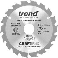 Trend CraftPro TCT Wood Saw Blade - Circular, Table & Mitre Saw -  FULL RANGE