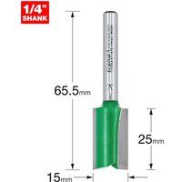 Trend 1/4 Shank CraftPro TCT 2 Flute Straight Router Cutter Bit - FULL RANGE