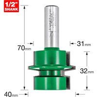 Trend C192X1/2TC Offset Tongue and groover Router Bit