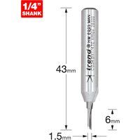 Trend - One Flute 1.5mm diameter x 6mm cut - C034BX1/4TC