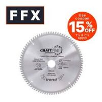 Trend CSB/AP16548 Craft Pro Worktop, Aluminium and Plastic TCT Blade for Plunge/Circular Saws, Tungsten Carbide Tipped, 165mm x 48 Teeth x 20 Bore
