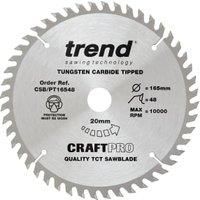 TREND 165MM 48T 2MM TCT SAW BLADES DEWALT PLUNGE SAW CSB/PT16548