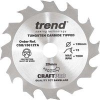TREND CSB/13612TA CRAFT SAW BLADE 136 X 12T X 20 THIN