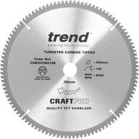 TREND, CSB/CC305108 Craft Sawblade Crosscut 305mm x 108 Teeth x 30mm