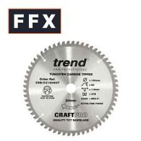 Trend CSB/CC19060T Craft Pro Negative Hook Crosscutting TCT Blade Ideal for Makita DLS713 Circular/Mitre Saws, Tungsten Carbide Tipped, 190mm x 60 Teeth x 20 Bore