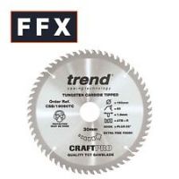 Trend CSB/19060TC Craft Pro Thin Kerf TCT Circular Saw Blade, 190mm x 60 Teeth x 30mm Bore, Tungsten Carbide Tipped
