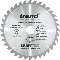 Trend CSB/21036TC Craft saw blade 210mm x 36 teeth x 30mm x 1.8 for DCS7485