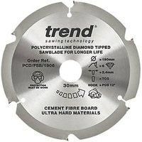 Trend Polycrystalline Diamond Tipped Sawblade  190x30mm 6 teeth.