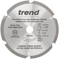 Fibreboard Sawblade PCD 250mm 6 Teeth 30 mm Bore Polycrystalline Diamond Tips