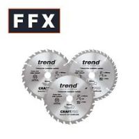 Trend CSB/165/3PK/C - Mixed Triple Pack 165mm Saw Blades Dewalt DC390 and DCS391