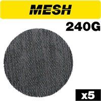 Trend Ab/125/240M - Mesh Random Orbital Sanding Disc 5Pc 125Mm 240 Grit