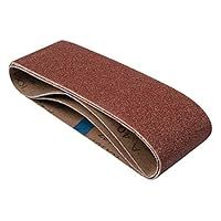 Trend AB/B75A/40A Aluminium Oxide Sanding Belt, Pack of 3, 75 x 533mm, 40 grit