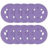 Trend AB/125/120A Random Orbit Sanding Discs Punched 125mm 120 Grit 10 Pack (697PV)