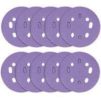 Trend AB/125/240A Random Orbit Sanding Discs Punched 125mm 240 Grit 10 Pack (682PV)