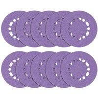 Trend AB/150/120A Random Orbit Sanding Discs Punched 150mm 120 Grit 10 Pack (565PV)