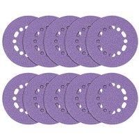 Trend AB/150/240A Random Orbit Sanding Discs Punched 150mm 240 Grit 10 Pack (679PV)