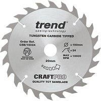 Trend CraftPo CSB/16024 Wood Circular Saw Blade 160 x 20mm 24T (905XG)