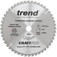 Trend CraftPro Wood/Chipboard/MDF Circular Saw Blade 305 x 30mm 48T (780PX)