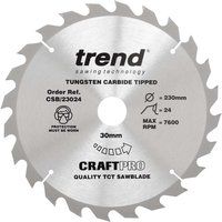 Trend CraftPro General Purpose TCT Saw Blade for Festool HK 85 Circular Saws, 230mm x 24 Teeth x 30mm Bore, Tungsten Carbide Tipped, CSB/23024