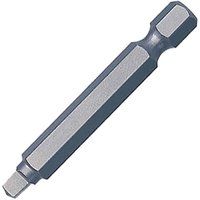 Trend SNAP/SQ/123 4 Pack No.1, No.2 & No.3 Robertson Square Drive Bits. 50mm Long Allows Direct fit to Quick Chucks, Silver
