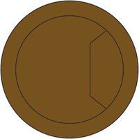 Trend Cable Tidy Inserts, Pack of 3, Brown, 80mm Diameter, ABS Plastic with Spring-Loaded Swivel Cover-Plate, CTI/80/PK2