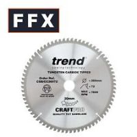 Trend CSB/CC26072 Craft Pro Negative Hook Crosscutting TCT Circular Blade Ideal for Makita and Festool Table/Mitre Saws, Tungsten Carbide Tipped, 260mm x 72 Teeth x 30 Bore