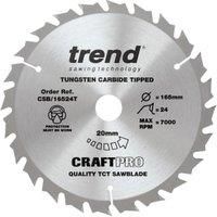 Trend CSB/16524T Craft saw blade 165mm x 24 teeth x 20 thin