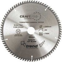 Trend CraftPro Trimming Crosscut TCT Circular Saw Blade, 315mm x 72 Teeth x 30mm Bore, Tungsten Carbide Tipped, CSB/31572