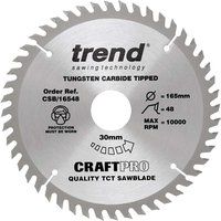TREND 165MM 48T TCT SAW BLADE 16/20/30MM BORE CSB/16548