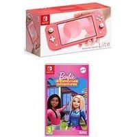 Nintendo Switch Lite (Coral) & Barbie Dreamhouse Adventures