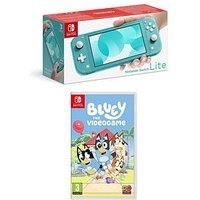 Nintendo Switch Lite Nintendo Switch Lite Turquoise Console With & Bluey: The Videogame Switch