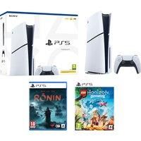 PlayStation 5 (Model Group - Slim) 1 TB with Rise of the Ronin and LEGO Horizon Adventures - White, White