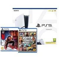 Playstation 5 Disc Console With Wwe 2K25 & Gta V