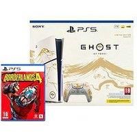 Playstation 5 Disc Console &Ndash; Ghost Of Yotei Gold Limited Edition Bundle & Borderlands 4
